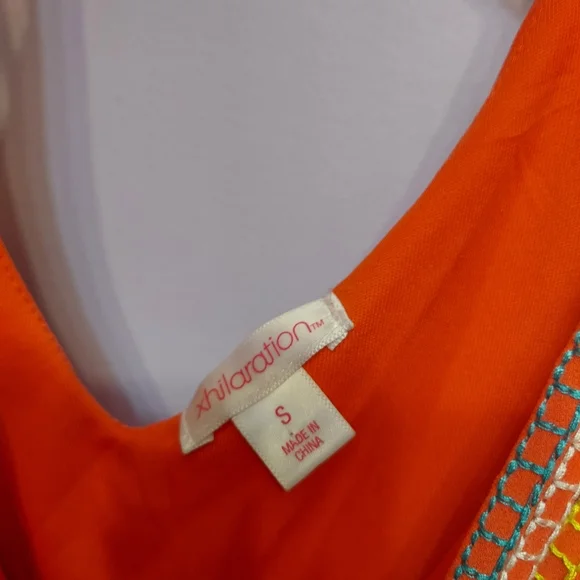 Boho flowy maxi dress embroidery criss cross back - Picture 5 of 9